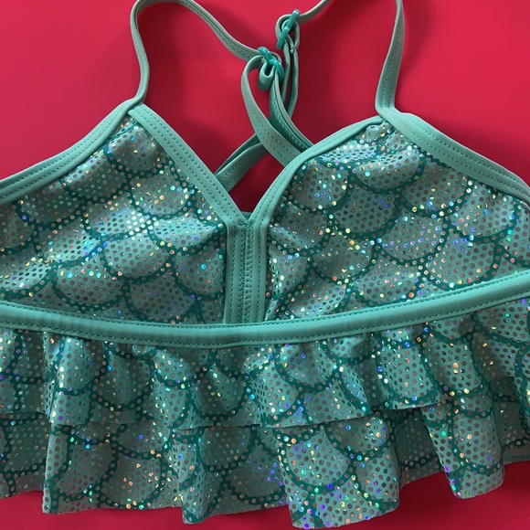 Mermaid Print Girls Swimsuits - Picture 4 of 5